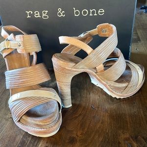 RAG & BONE Tan Platform Sandal 37